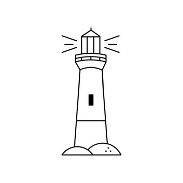 lighthouse silhouette vector illustration