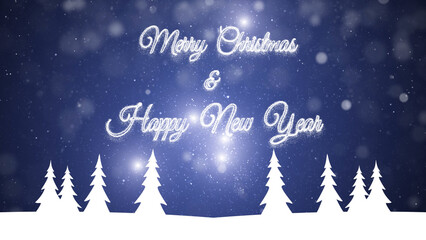 Winter holidays greetings card. Concept Merry Christmas and Heppy New Year greetings illustration background. © robsonphoto