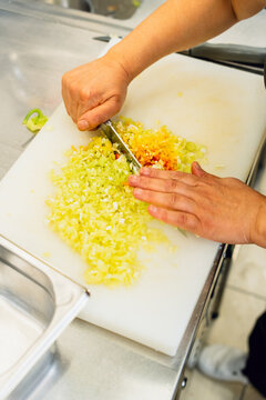 Chopping vegetables