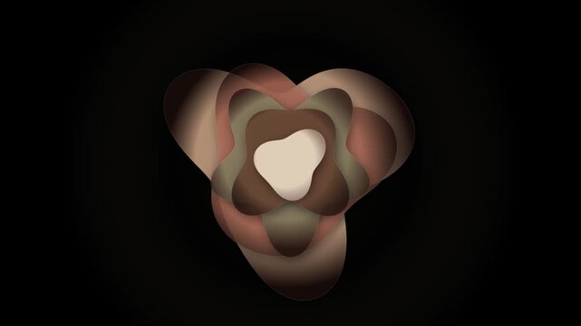 Abstract organic motion background with soft earthy tones and fluid layered shapes