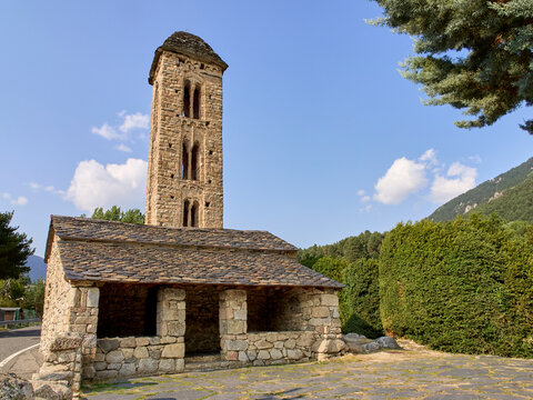 Esgl&eacute;sia de Sant Miquel d'Engolasters, Romanesque Church in Engolasters, Escaldes-Engordany Parish, Andorra, Europe