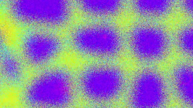 Abstract pixelated purple and lime green psychedelic noise pattern