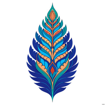 blue leaf isolated on white