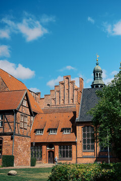 public courtyard and municipal buildings in city L&uuml;neburg, Germany