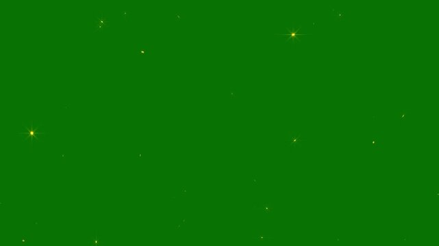 luxury golden confetti burst and falling glitter flakes, It is raining down from above and sparkling. 4k with green background, festive celebration overlay for premium award ceremony intro