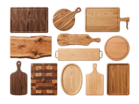 Collection of Diverse Wooden Cutting Boards