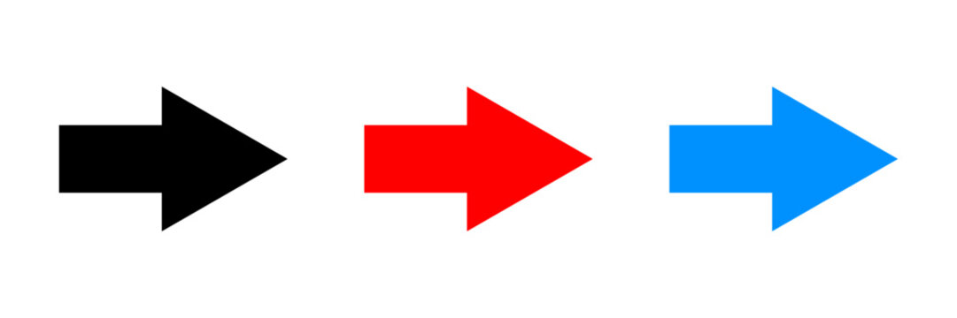 Right Arrow Icon.  Forward Direction Symbol and Next Page Navigation Element for Website, and Mobile App. Vector Illustration