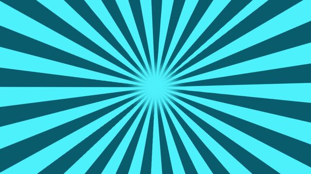 Retro rotating line rays with smooth gradient transition, colorful speed lines from center for cartoon backdrop,  Dynamic sunburst motion graphic with spinning radiant rays.4k video