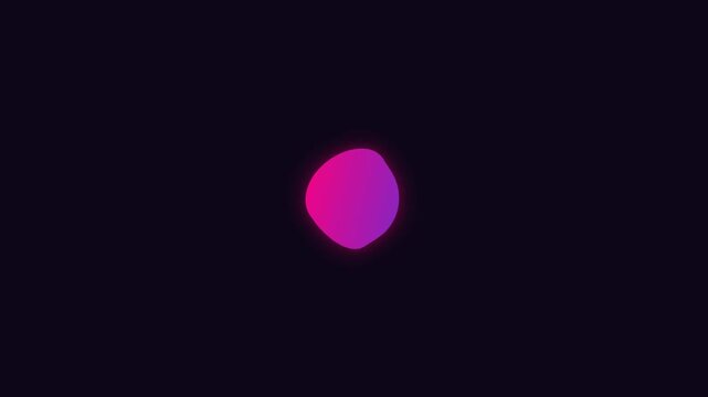 Abstract Amoeba Shape with Pink Purple Gradient on Dark Background