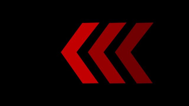  Arrow left direction concept animation. Abstract directional arrow icon animation. 4k animation