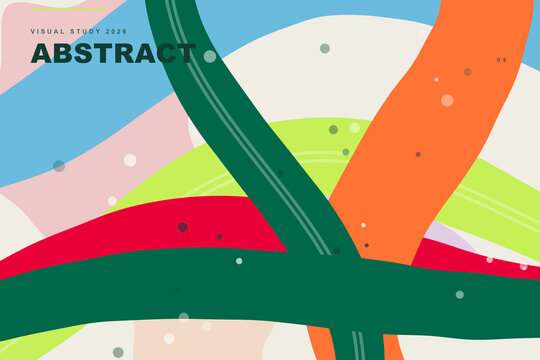 Modern abstract graphic background with colorful flowing fluid shapes and layered organic forms transparent background