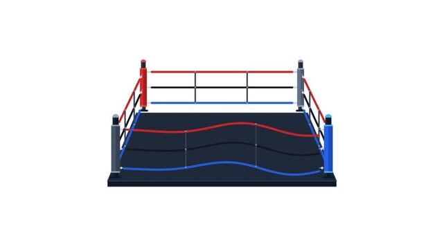 Minimalist Animated Boxing Ring Concept