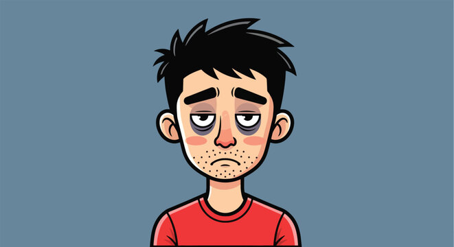Tired Man with Dark Circles Under Eyes 10.