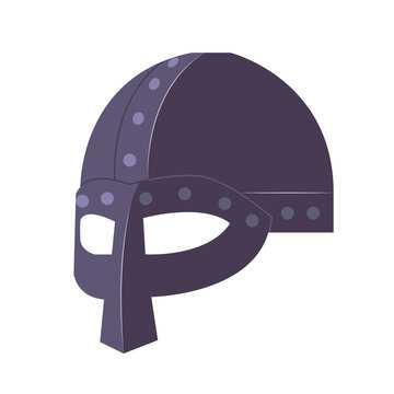 Spangenhelm Early Medieval Warrior Helmet Illustration