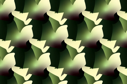 Verdant Contrast Fold Pattern Design