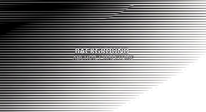 Abstract halftone background with horizontal lines fading from black to white