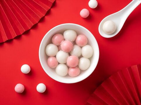 Traditional Chinese dessert tangyuan for Lunar New Year celebration