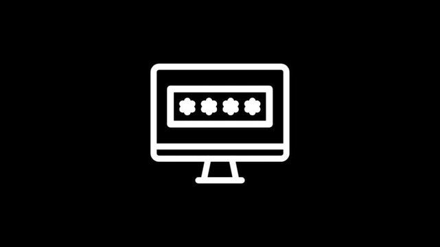 Computer screen displaying password input fields with asterisks