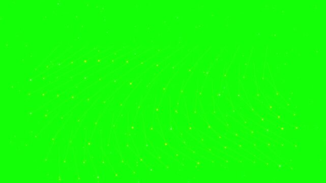 Golden glitter sparkle pendulum wave harmonic matrix on a chroma key green screen background for video editing