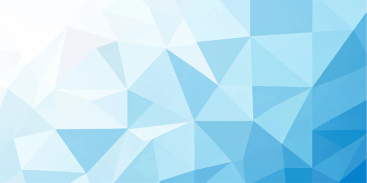 Light sky blue low poly background featuring abstract geometric polygon triangles vector texture pattern design   