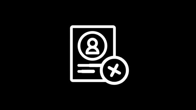 User profile icon with a cross symbol indicating deletion or removal