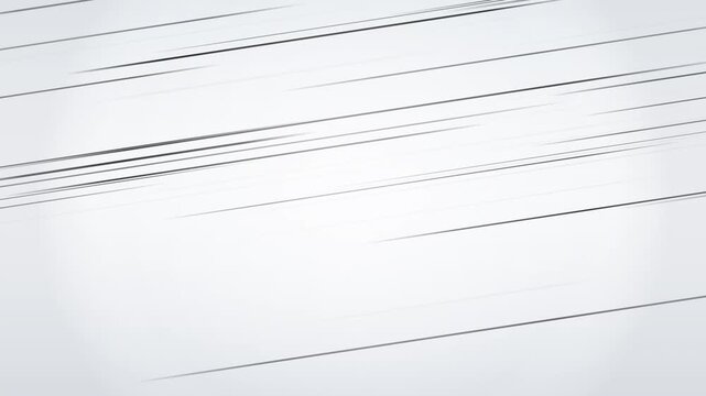 Minimalist anime speed lines moving diagonally across white background for dynamic motion effect.