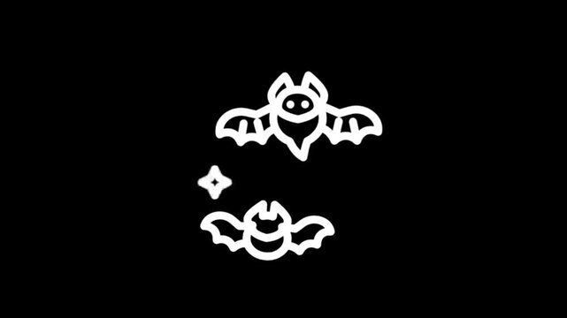 Cute cartoon bats flying in a playful pattern for Halloween celebrations