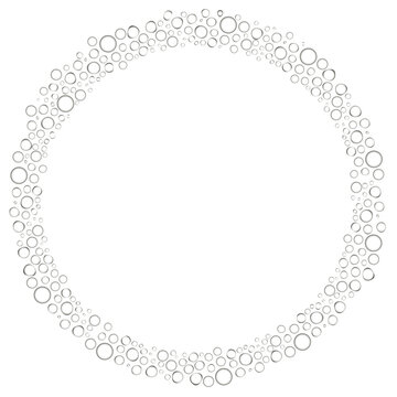 Circular Frame Water Bubbles Border Soap Bubble Raindrop 