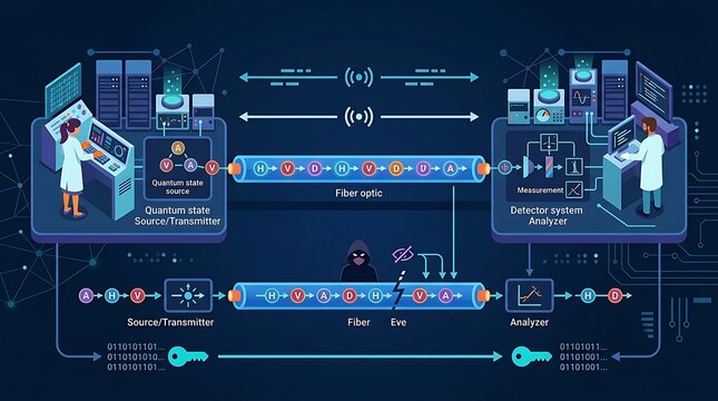 Quantum cryptography through secure fiber optic channels