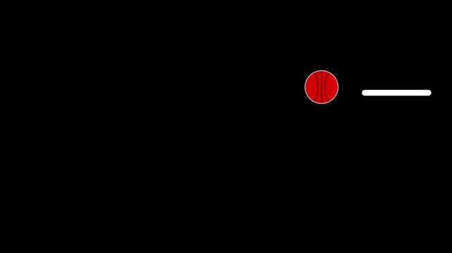 Red basketball bouncing on white steps against a black background for sports motion graphics