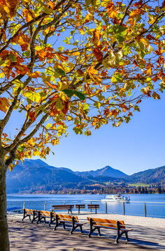 famous landscape at the tegernsee lake - bavaria