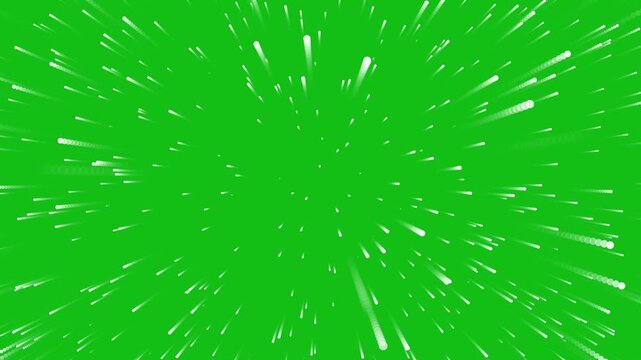 Hyperspace Light Trails Effect on Green Screen Background