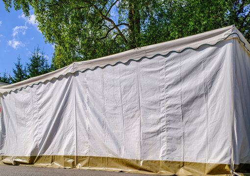typial event tents at a market