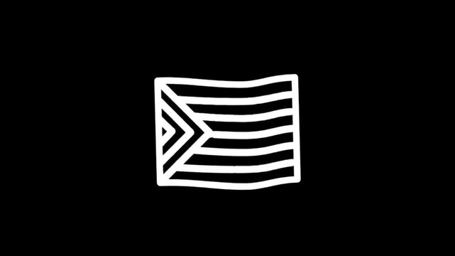 Abstract geometric shapes in motion with a minimalist black and white aesthetic