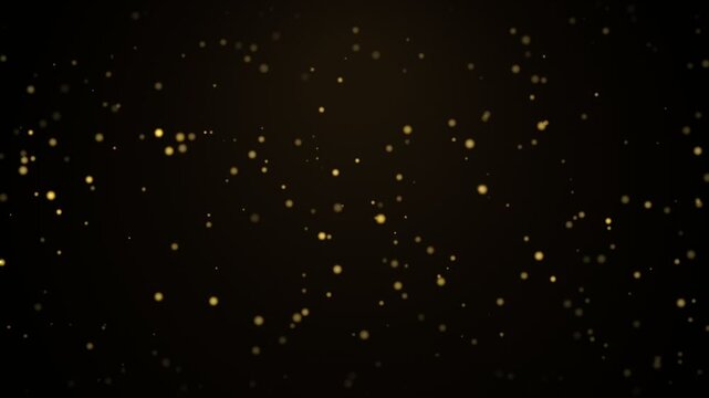 golden glowing particles abstract background bokeh light motion animation
