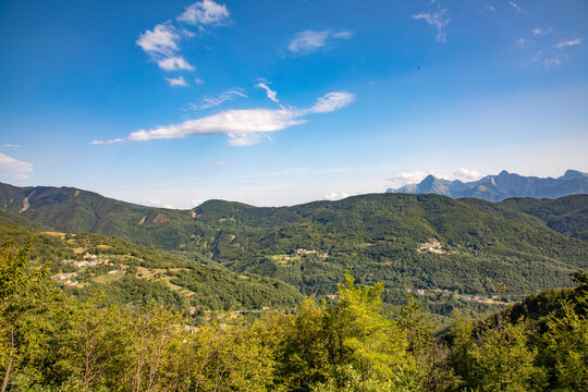 Monti Sagro panorama withview to village Massa Sassorosso