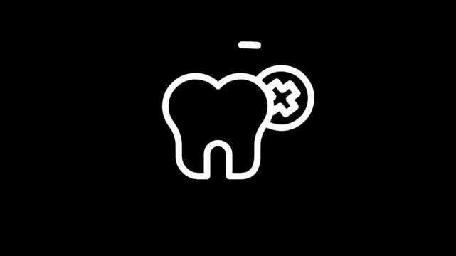 Dental care icons with tooth and medical cross symbols for health