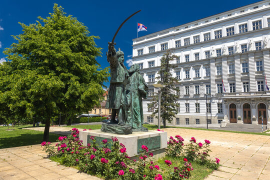 "Takovski Ustanak" Monument - Prince Milos Obrenovic and Archimandrite Melentije Pavlovic, Belgrade