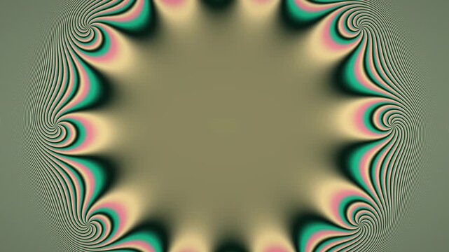 Deca-Star Math Fractal, 10-Pole Interference Pattern