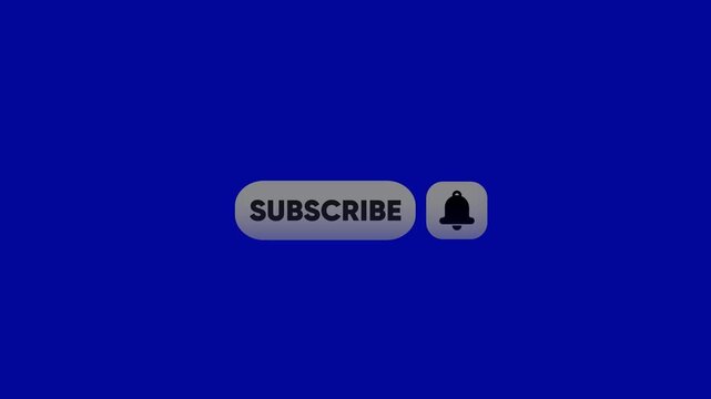 4k subscribe lower third button animation with transparency