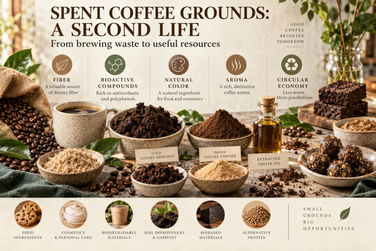 Spent Coffee Grounds Upcycling and Circular Economy Uses