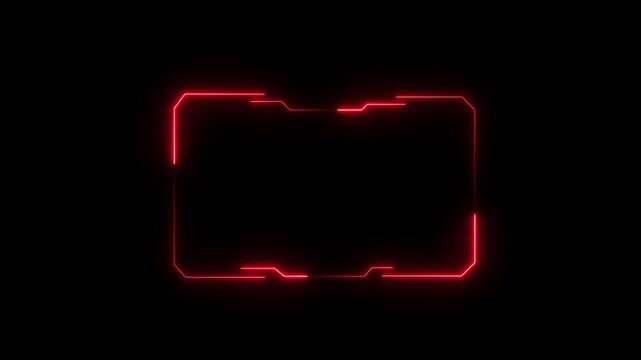 Hud frames red user interface elements design modern technology futuristic control panel screen digital hologram. abstract tech sci fi hologram frame. Motion graphics of neon hud concept.4k video.