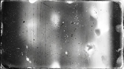 Obraz premium Old film texture with scratches, noise and light leaks. Realistic transparent overlay film texture in black-white, dust and grain. Distressed retro movie or photo negative effect of cinema nostalgia