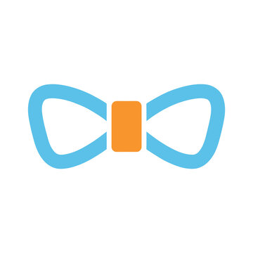 Blue bow tie icon