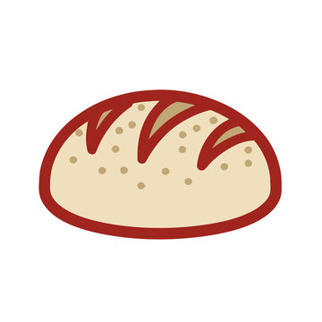 Stylized loaf of bread icon
