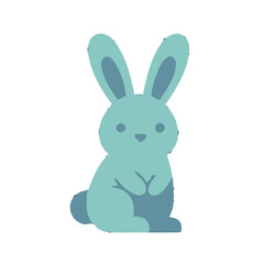 Fototapeta premium Stylized Blue Rabbit Illustration
