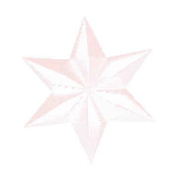 Geometric halftone star pattern