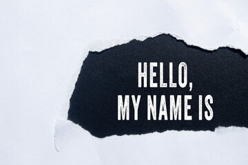 Hello, my name is text concept photo © Emre Akkoyun