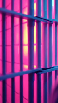 A person standing in front of a jail cell door, possibly visiting or leaving an inmate