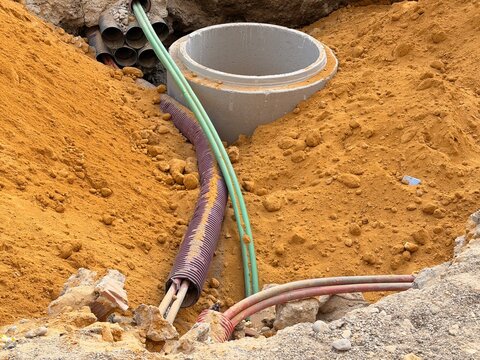 New Sewer Drain Installation in Sand